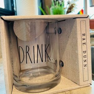 Clear Rae Dunn “DRINK” mug!